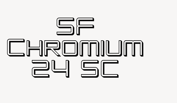 SF Chromium 24 SC Font