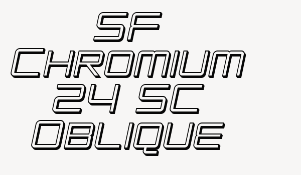 SF Chromium 24 SC Oblique Font