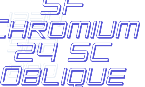 SF Chromium 24 SC Oblique Font Download