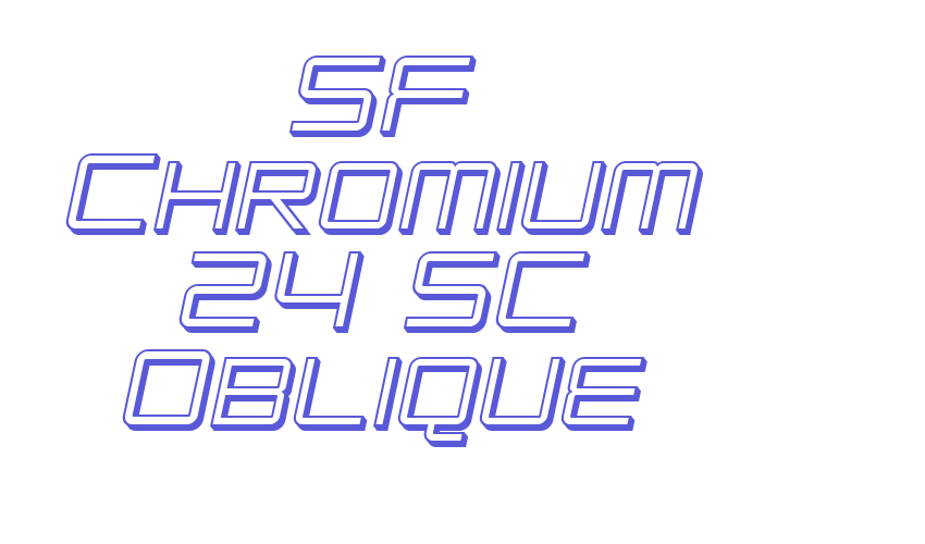 SF Chromium 24 SC Oblique Font