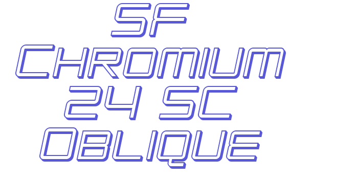 SF Chromium 24 SC Oblique Font Download