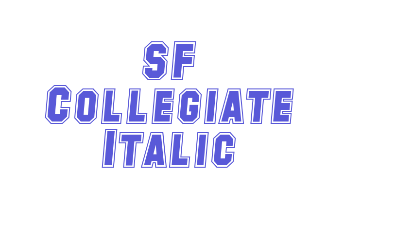 SF Collegiate Italic Font