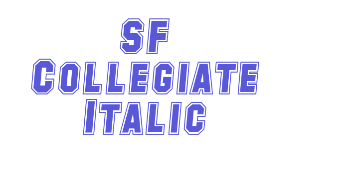 SF Collegiate Italic Font Download