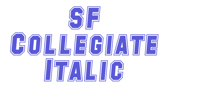 SF Collegiate Italic Font