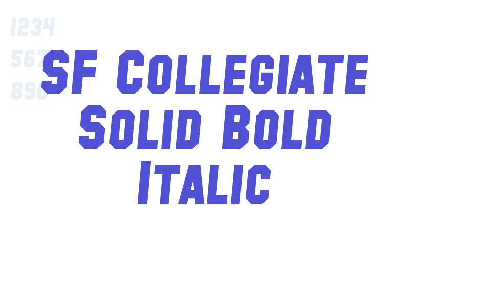 SF Collegiate Solid Bold Italic-font-download