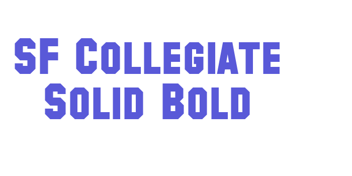 SF Collegiate Solid Bold Font