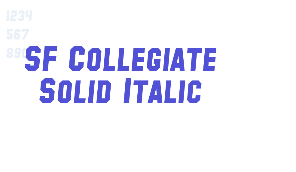 SF Collegiate Solid Italic-font-download