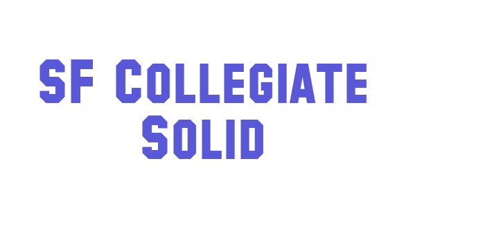 SF Collegiate Solid Font Download