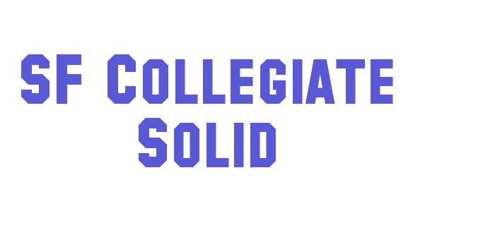 SF Collegiate Solid Font