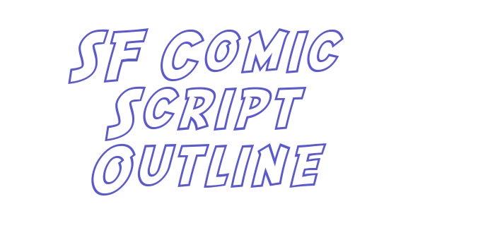 SF Comic Script Outline Font Download