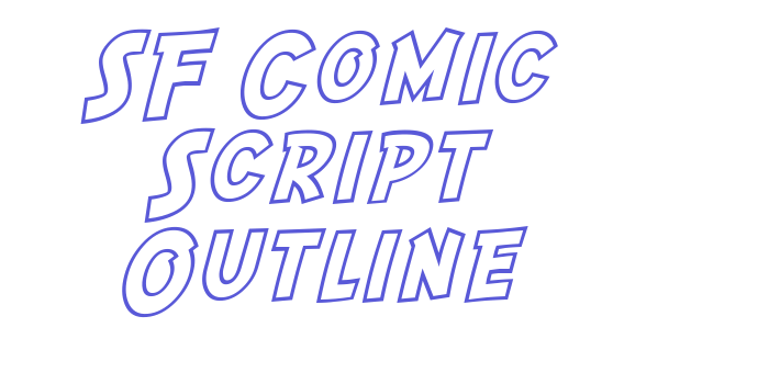 SF Comic Script Outline Font