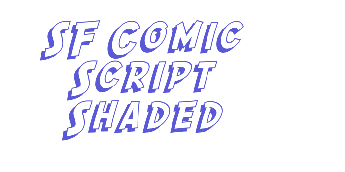 SF Comic Script Shaded Font Download