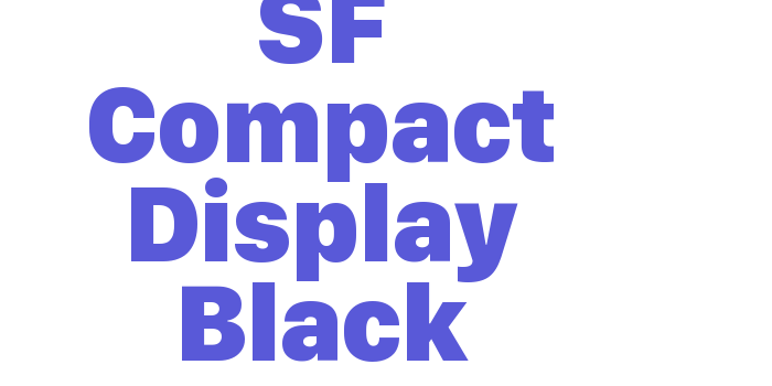 SF Compact Display Black Font