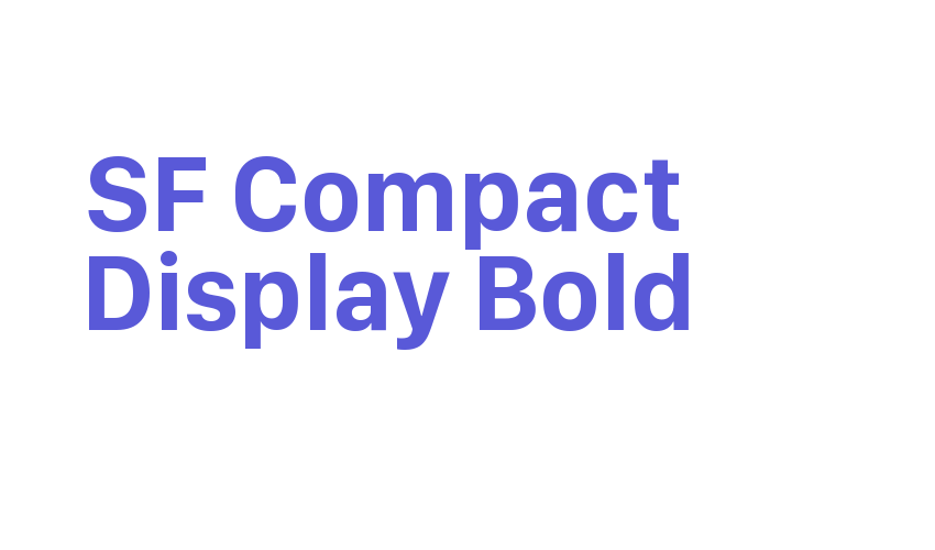 SF Compact Display Bold Font Download