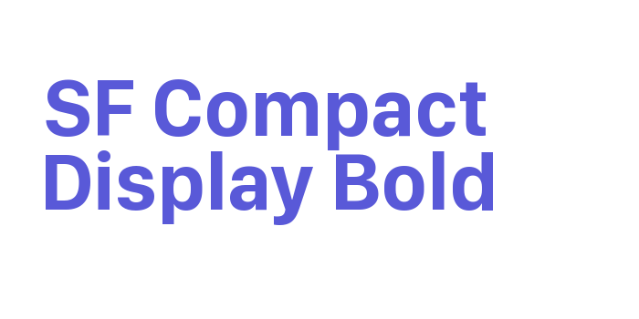 SF Compact Display Bold Font Download