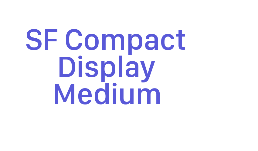 SF Compact Display Medium Font Download