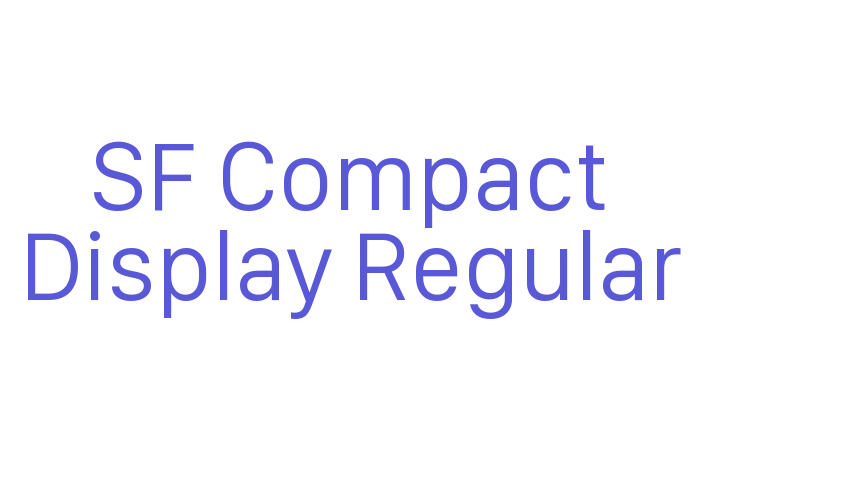 SF Compact Display Regular Font Download