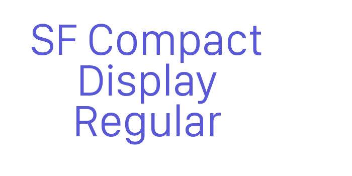 SF Compact Display Regular Font Download