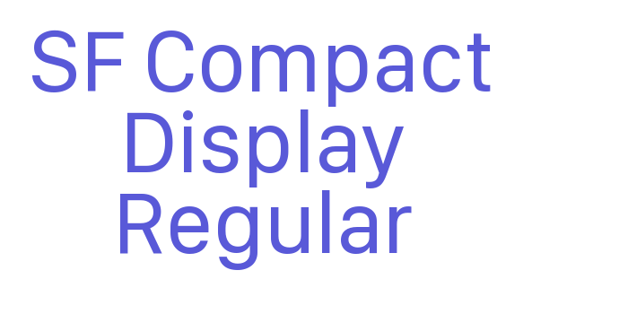 SF Compact Display Regular Font