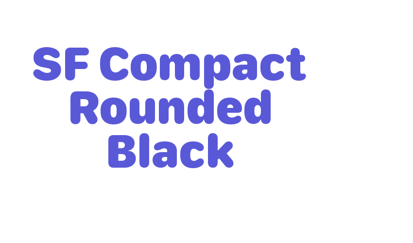 SF Compact Rounded Black Font Download