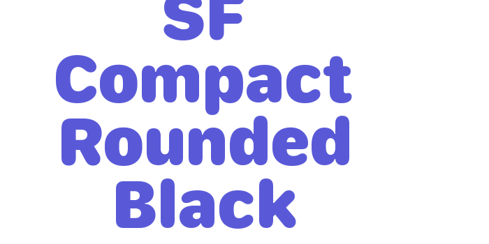 SF Compact Rounded Black Font