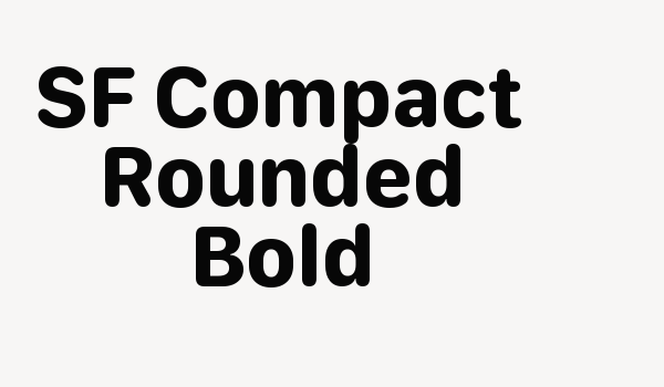 SF Compact Rounded Bold Font