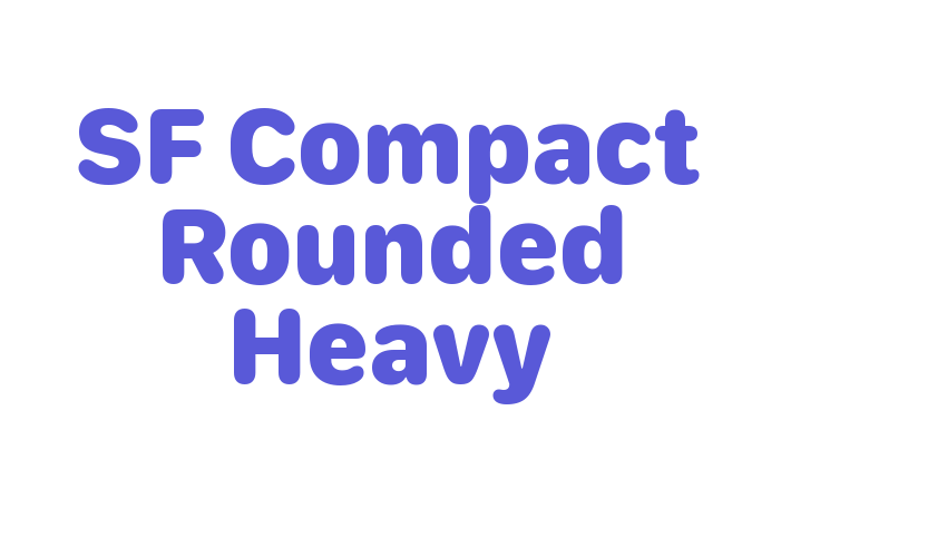 SF Compact Rounded Heavy Font Download