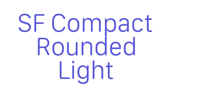 SF Compact Rounded Light Font Download