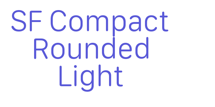 SF Compact Rounded Light Font