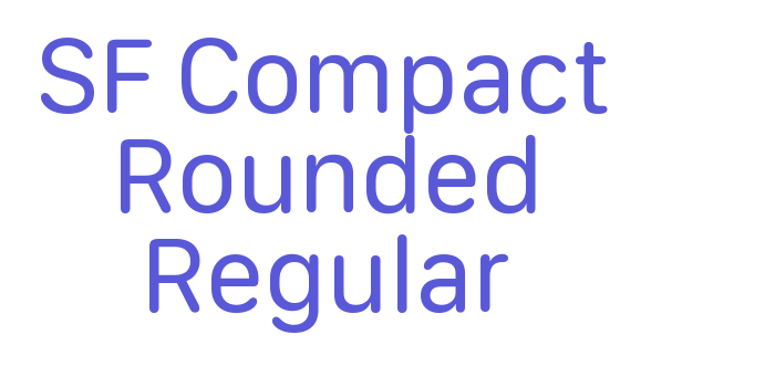 SF Compact Rounded Regular Font