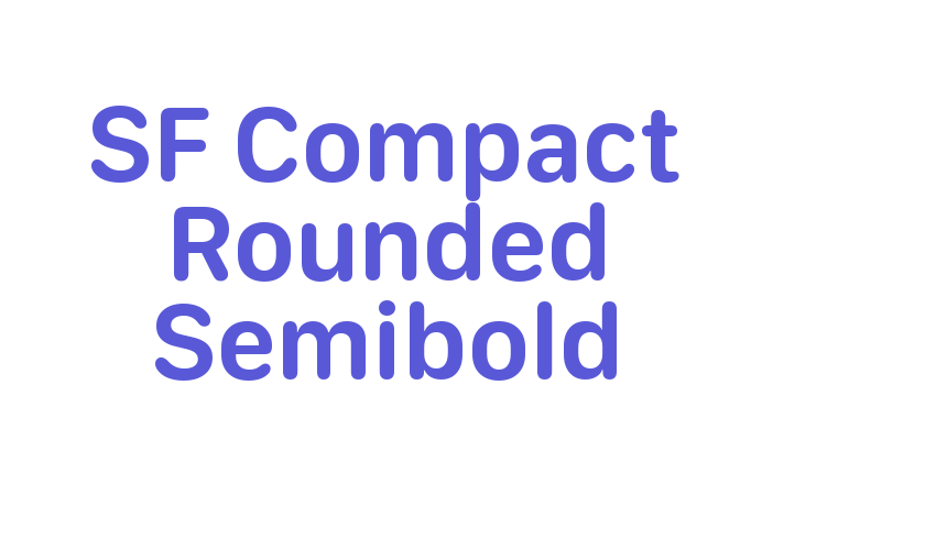 SF Compact Rounded Semibold Font Download