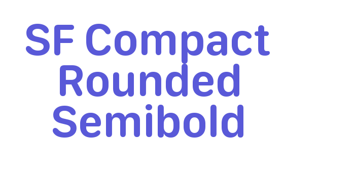 SF Compact Rounded Semibold Font Download