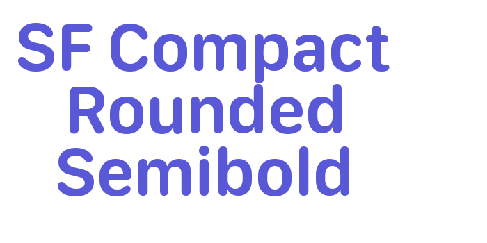 SF Compact Rounded Semibold Font