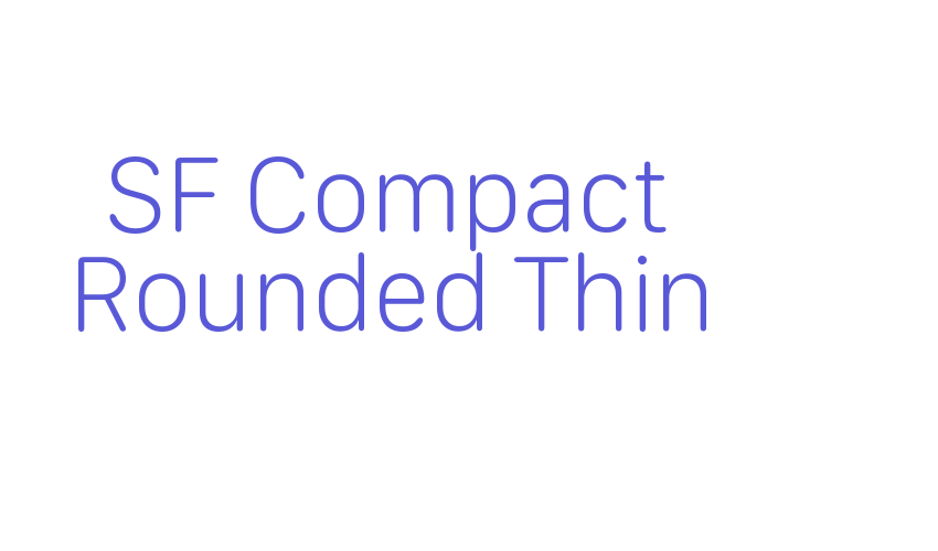 SF Compact Rounded Thin Font Download