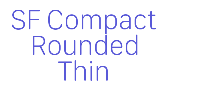 SF Compact Rounded Thin Font