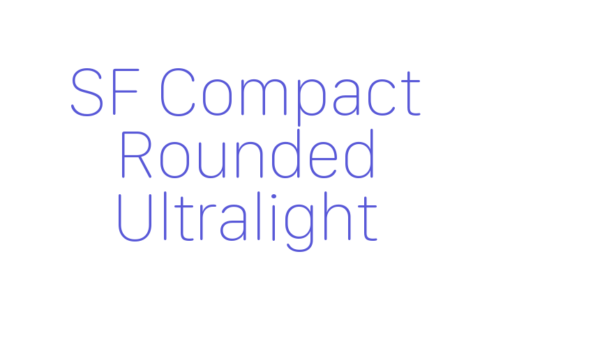 SF Compact Rounded Ultralight Font Download