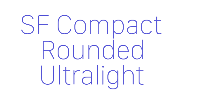 SF Compact Rounded Ultralight Font Download