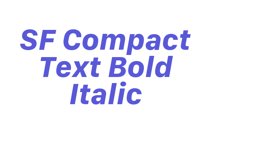 SF Compact Text Bold Italic Font