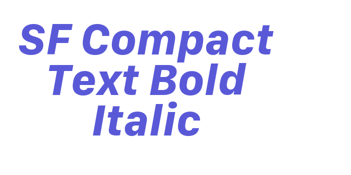 SF Compact Text Bold Italic Font Download