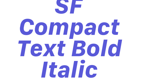 SF Compact Text Bold Italic Font