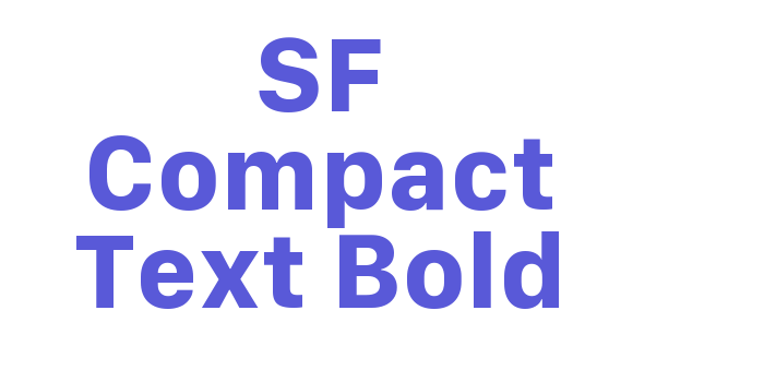 SF Compact Text Bold Font