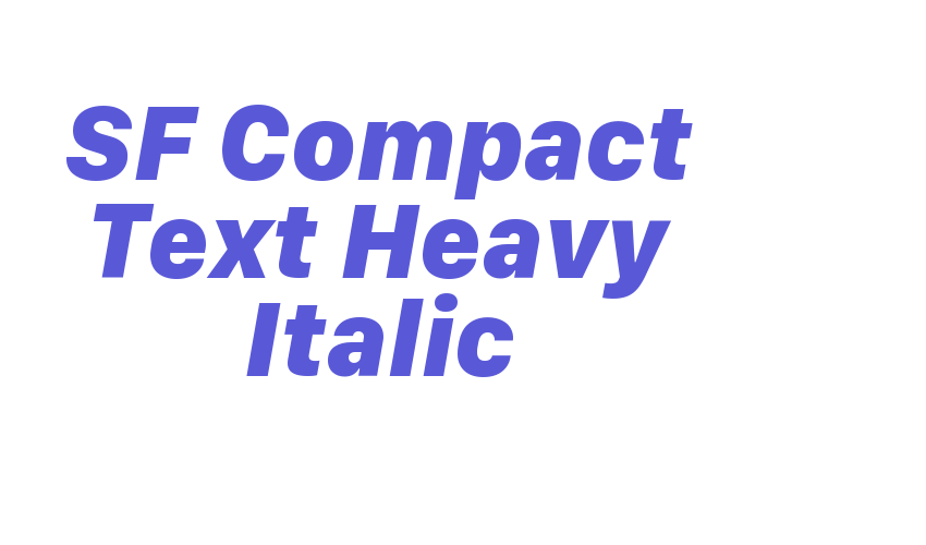 SF Compact Text Heavy Italic Font