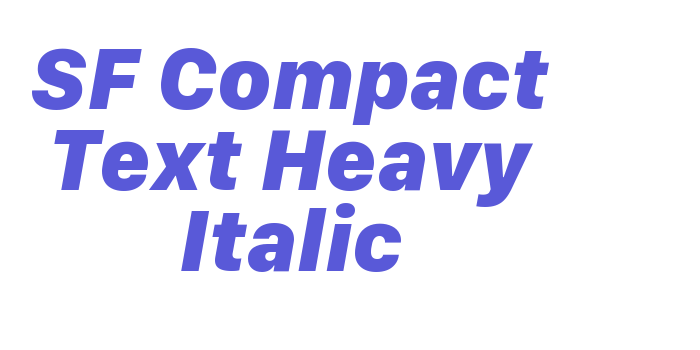 SF Compact Text Heavy Italic Font Download