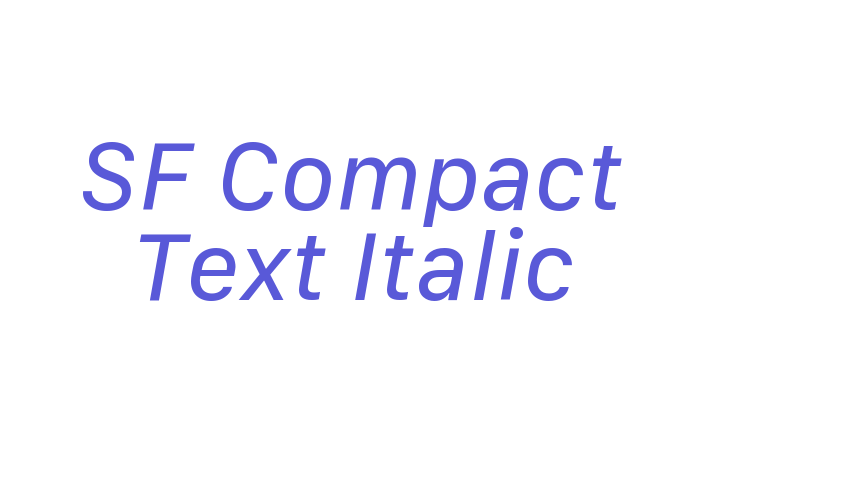 SF Compact Text Italic Font