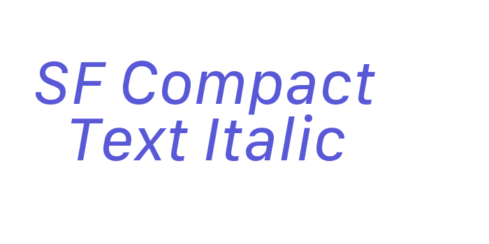 SF Compact Text Italic Font Download