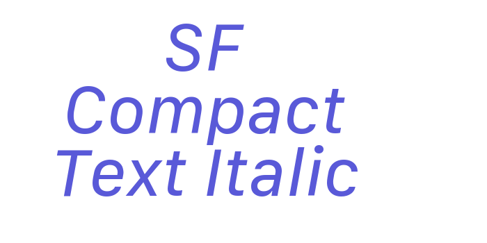 SF Compact Text Italic Font