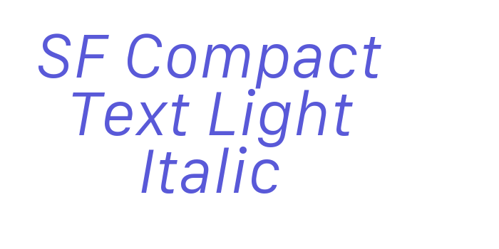 SF Compact Text Light Italic Font Download