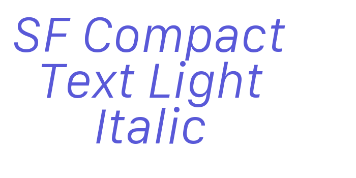 SF Compact Text Light Italic Font