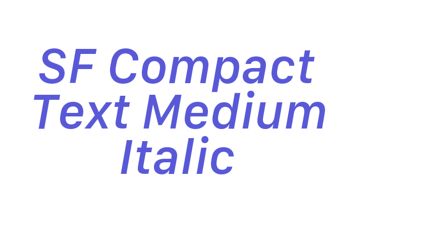 SF Compact Text Medium Italic Font