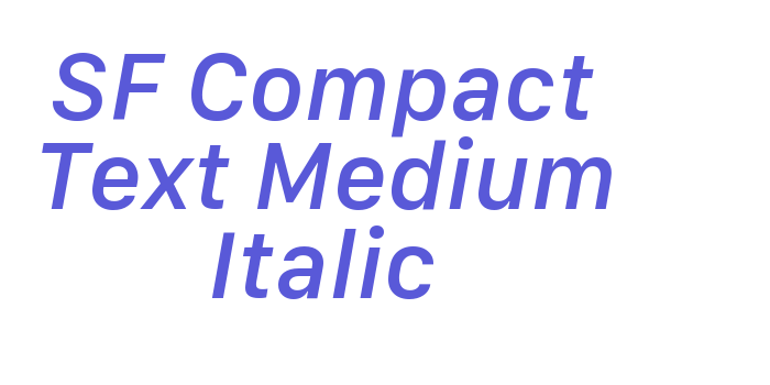 SF Compact Text Medium Italic Font Download